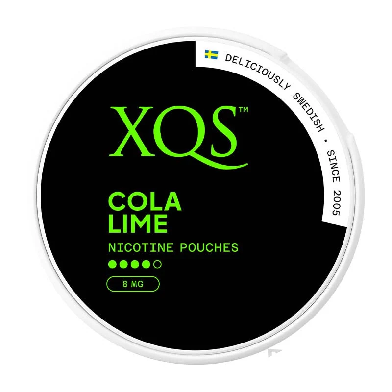 XQS Cola Lime nicotine pouch tin
