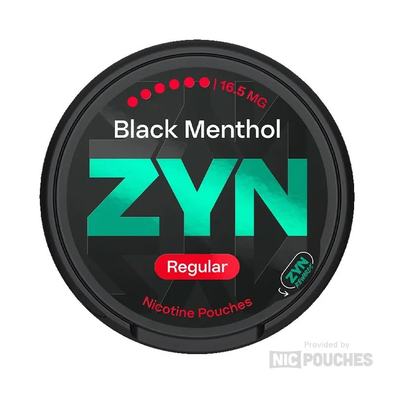 ZYN Black Menthol nicotine pouch tin